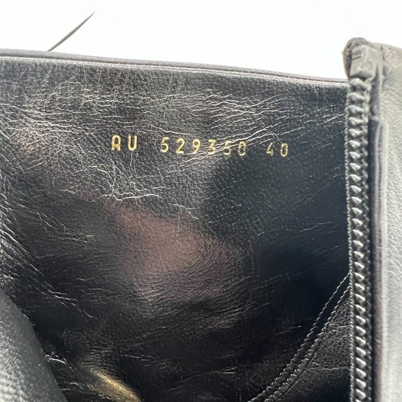 Saint Laurent YSL Lou Leather Ankle Boots Sz 40, Retail $1,190 New Without Box - Picture 7 of 13